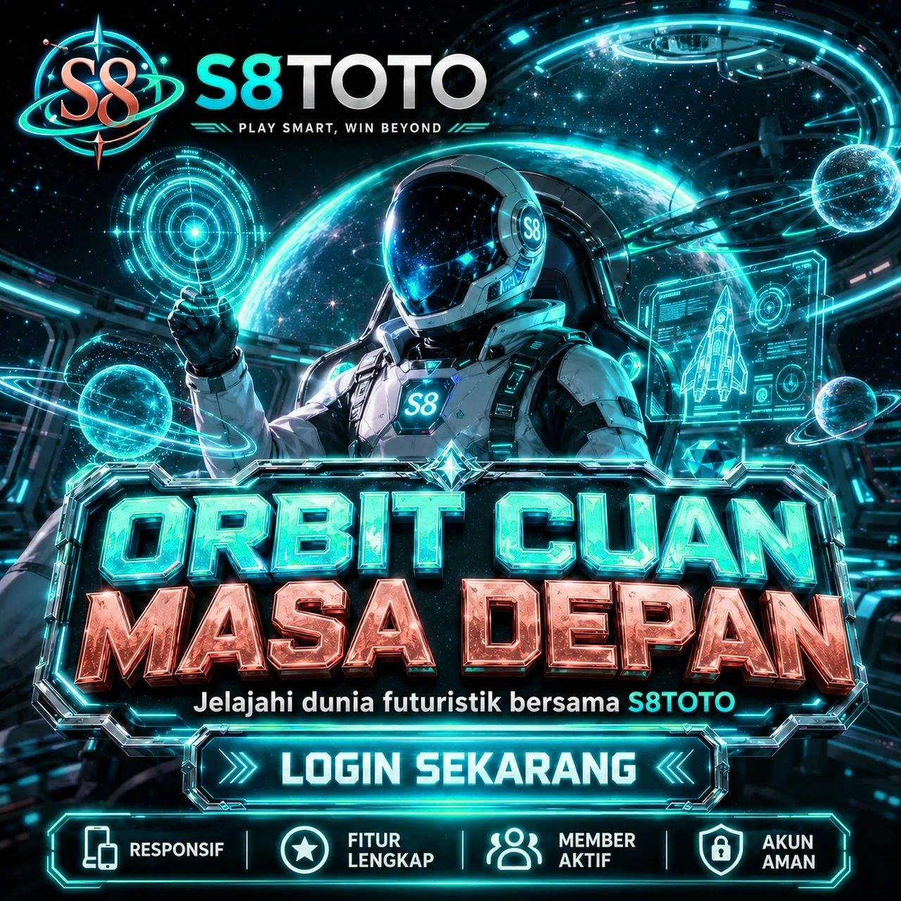 Banner S8TOTO slot gacor online dengan info RTP dan wap s8toto